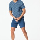 Schiesser Schiesser Heren Pyjama Short atlantic blue  183117 54/XL