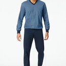 Schiesser Schiesser Heren Pyjama Long  blue 181162 56/XXL