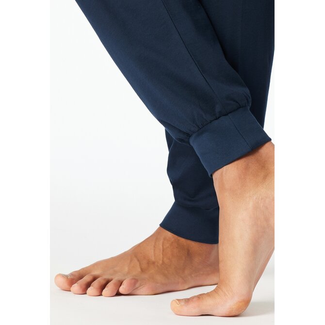 Schiesser Heren Pyjama Long  blue 181162 56/XXL