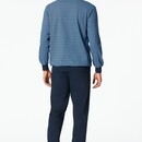 Schiesser Schiesser Heren Pyjama Long  blue 181162 48/S