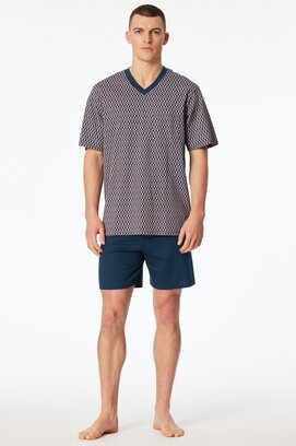 Schiesser Heren Pyjama Short red  181161 54/XL