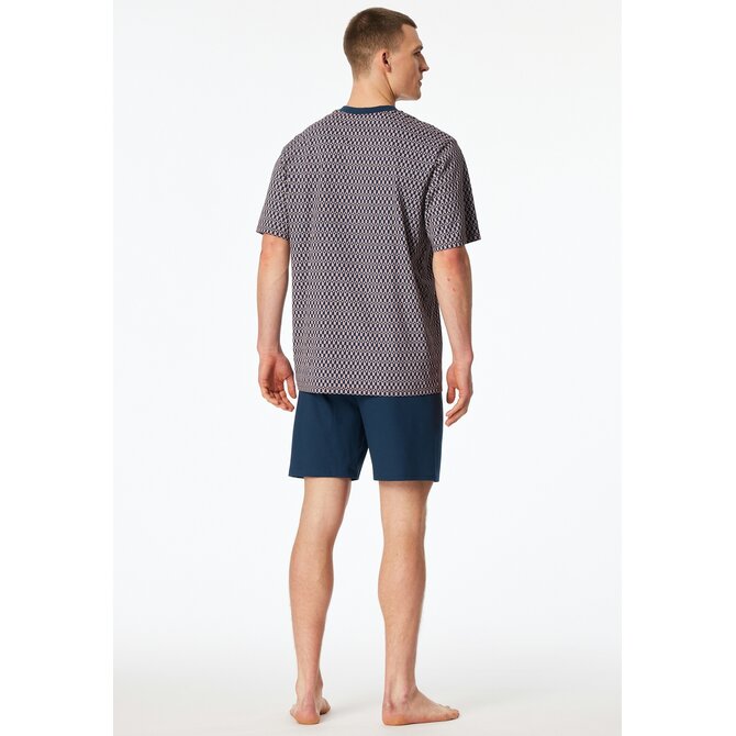 Schiesser Heren Pyjama Short red  181161 54/XL