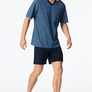 Schiesser Schiesser Heren Pyjama Short blue 181161 56/XXL