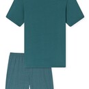 Schiesser Schiesser Heren Pyjama Short green  181157 54/XL