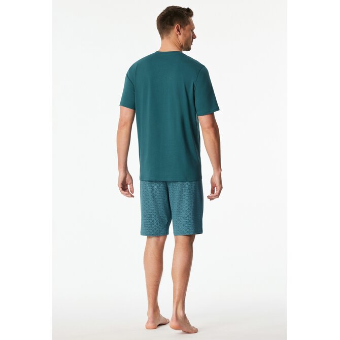 Schiesser Heren Pyjama Short green  181157 52/L