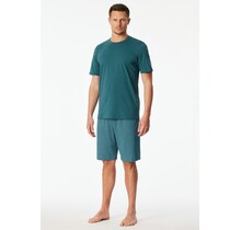Schiesser Heren Pyjama Short green  181157 50/M