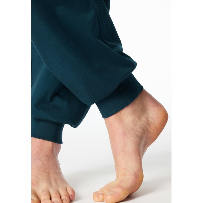 Schiesser Heren Pyjama Long  petrol 181156 52/L