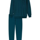 Schiesser Schiesser Heren Pyjama Long  petrol 181156 52/L