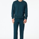Schiesser Schiesser Heren Pyjama Long  petrol 181156 54/XL