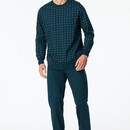 Schiesser Schiesser Heren Pyjama Long  petrol 181156 50/M
