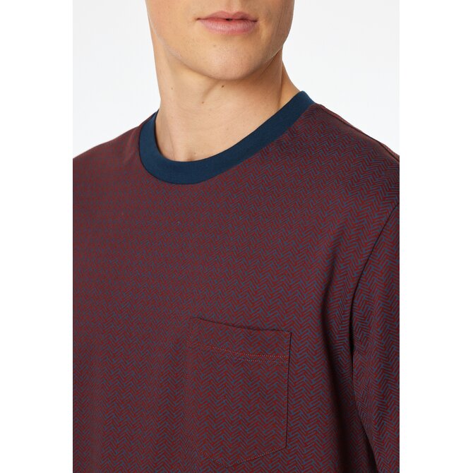 Schiesser Heren Pyjama Short red  181155 48/S