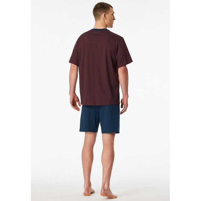 Schiesser Heren Pyjama Short red  181155 52/L