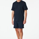 Schiesser Schiesser Heren Pyjama Short dark blue  181155 56/XXL