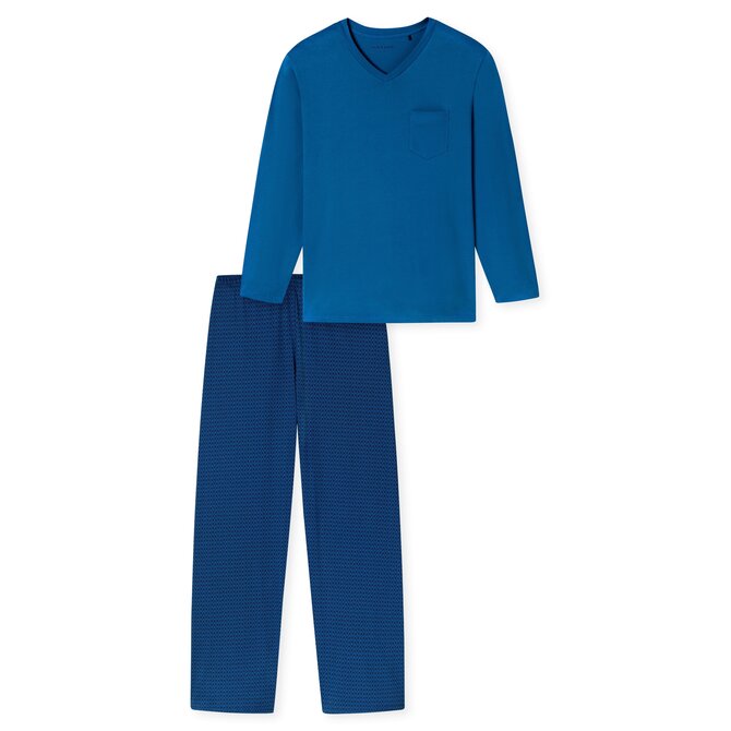 Schiesser Heren Pyjama Long  aquarium 181154 52/L