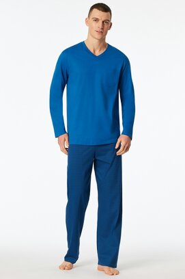 Schiesser Heren Pyjama Long  aquarium 181154 54/XL