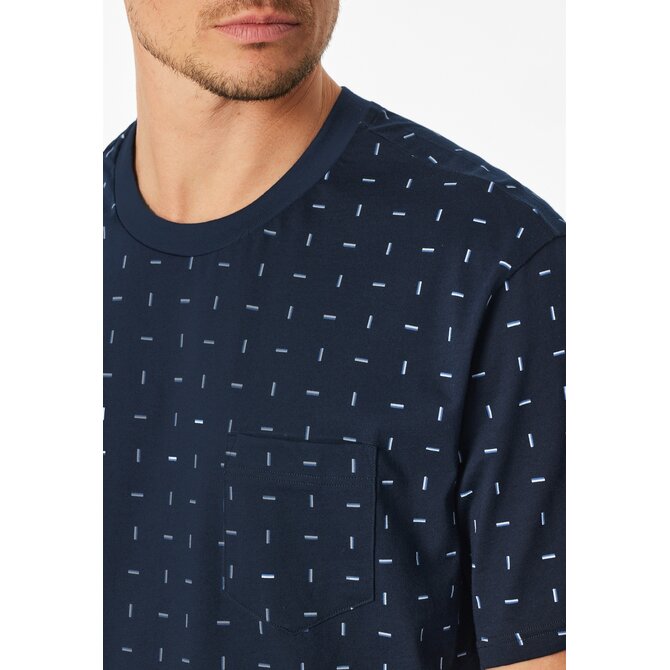 Schiesser Heren Pyjama Short dark blue  181155 52/L