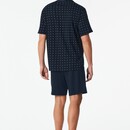 Schiesser Schiesser Heren Pyjama Short dark blue  181155 50/M