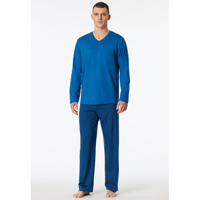 Schiesser Heren Pyjama Long  aquarium 181154 48/S