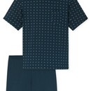 Schiesser Schiesser Heren Pyjama Short dark blue  181155 54/XL