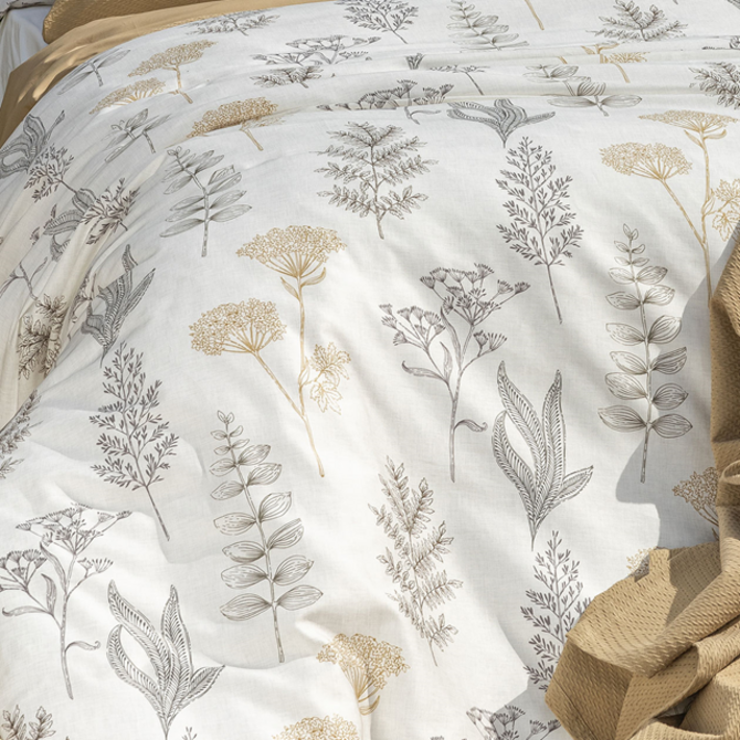 Dommelin dekbedovertrek Erbe Satijn 400TC Ecru-Ecru 240x200/220