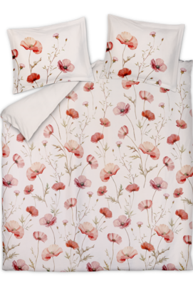 Vandyck Dekbedovertrek Poppy Fields creamtan 260x240
