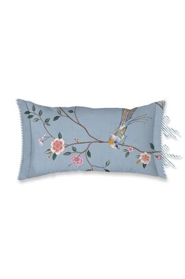 Pip Studio Bamboo Blossom cushion 35x60 Lichtblauw