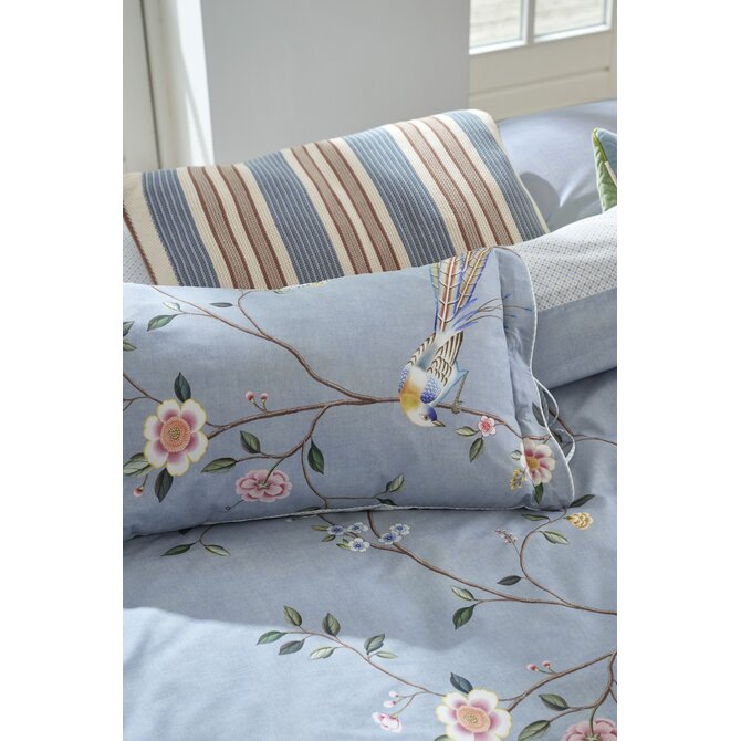 Pip Studio Bamboo Blossom cushion 35x60 Lichtblauw