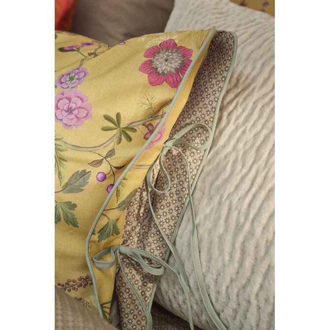 Pip Studio Bodhi Flower Cushion Geel 35x60 cm