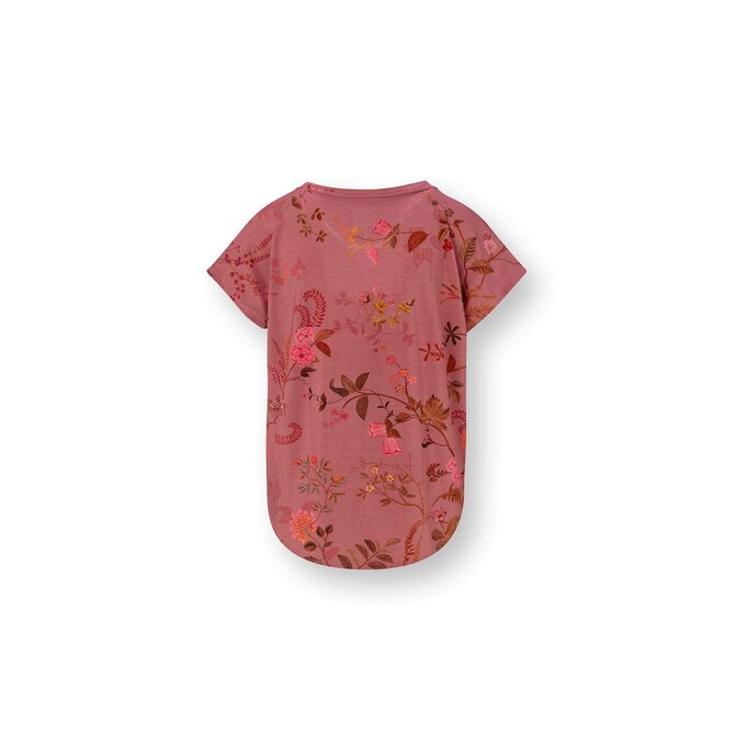 Pip Studio Tatum Short Sleeve Top Bodhi Flower Dpink M