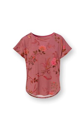 Pip Studio Tatum Short Sleeve Top Bodhi Flower Dpink XL