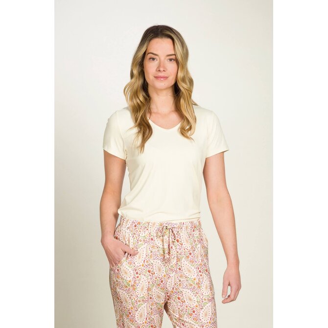 Pip Studio Toy Short Sleeve Top Solid Owhite L