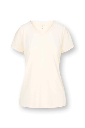 Pip Studio Toy Short Sleeve Top Solid Owhite M