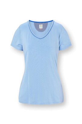 Pip Studio Toy Short Sleeve Top Solid Blue L
