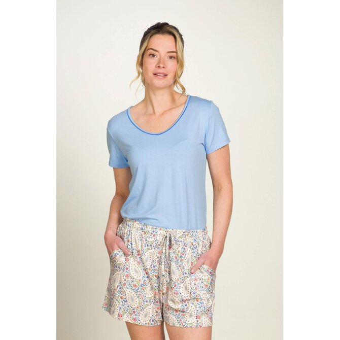 Pip Studio Toy Short Sleeve Top Solid Blue XL