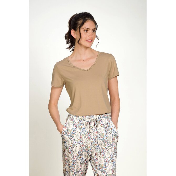 Pip Studio Toy Short Sleeve Top Solid Sand XL