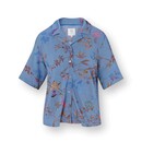 Pip Studio Pip Studio Flora Short Sleeve Top Bodhi Flower Blue M