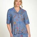 Pip Studio Pip Studio Flora Short Sleeve Top Bodhi Flower Blue M