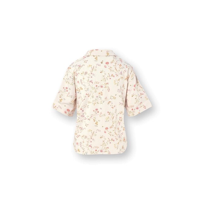 Pip Studio Flora Short Sleeve Top Little Delhi Owhite XL