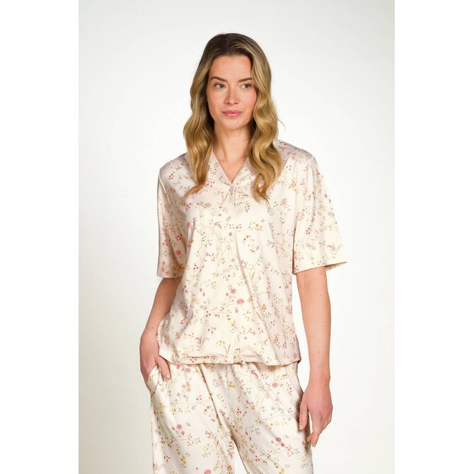 Pip Studio Flora Short Sleeve Top Little Delhi Owhite XL