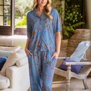 Pip Studio Pip Studio Flora Short Sleeve Top Bodhi Flower Blue XXL