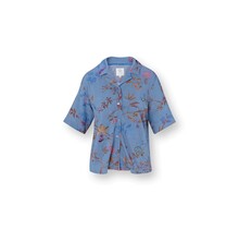 Pip Studio Flora Short Sleeve Top Bodhi Flower Blue L