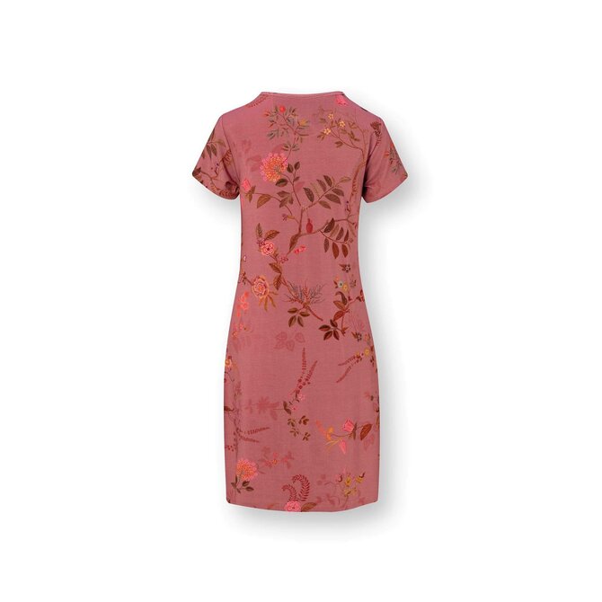 Pip Studio Djoy Short Sleeve Nightdress Bodhi Flower Dpink M