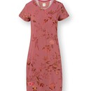 Pip Studio Pip Studio Djoy Short Sleeve Nightdress Bodhi Flower Dpink XL