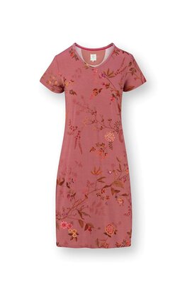 Pip Studio Djoy Short Sleeve Nightdress Bodhi Flower Dpink XL