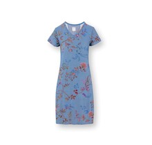 Pip Studio Djoy Short Sleeve Nightdress Bodhi Flower Blue L