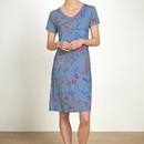 Pip Studio Pip Studio Djoy Short Sleeve Nightdress Bodhi Flower Blue XL