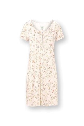Pip Studio Daisy Short Sleeve Nightdress Little Delhi Owhite XL