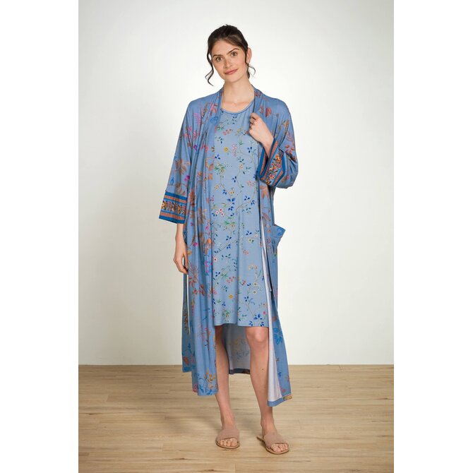 Pip Studio Daniela Short Sleeve Nightdress Delhi Dreams Blue XL