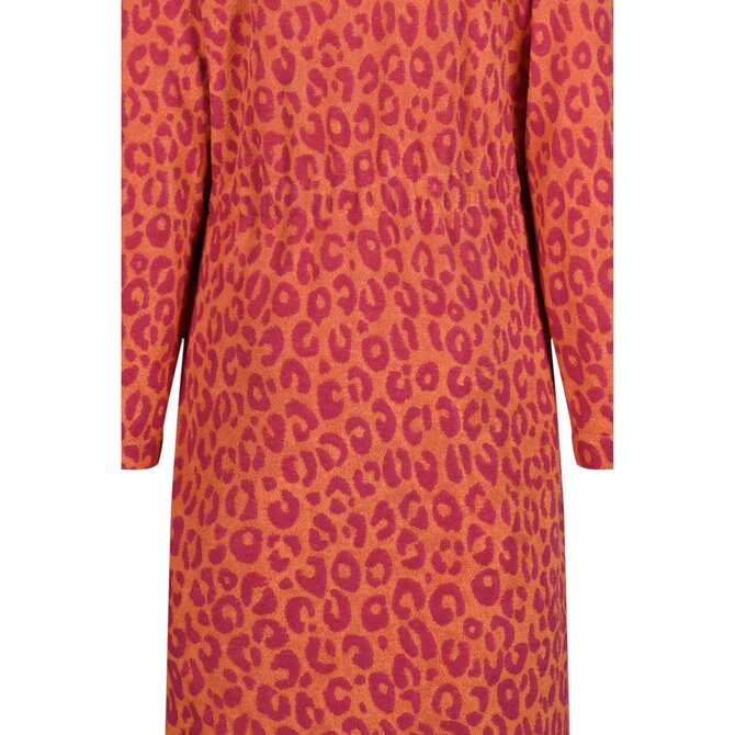 Cawö Home Dames Badjas met Capuchon en Ritssluiting 851 pink L