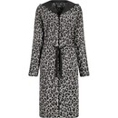 Cawö Cawö Home Dames Badjas met Capuchon en Ritssluiting 851 basalt XL